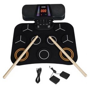 Portable Electronic Drum Set with Sticks